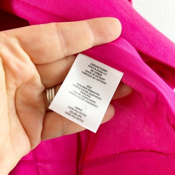 Veronica Beard Hirsh Dickey Linen Blend Double Breasted Blazer Jacket Pink 0 - Picture 6 of 8